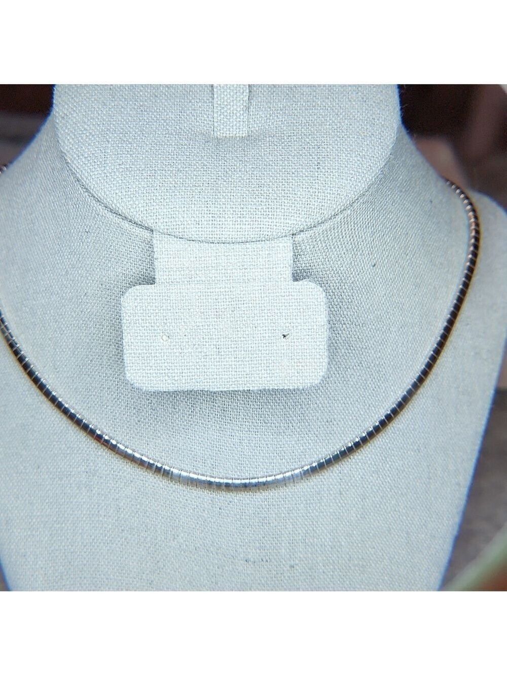 Italian flat snake sterling silver 16 inch necklace